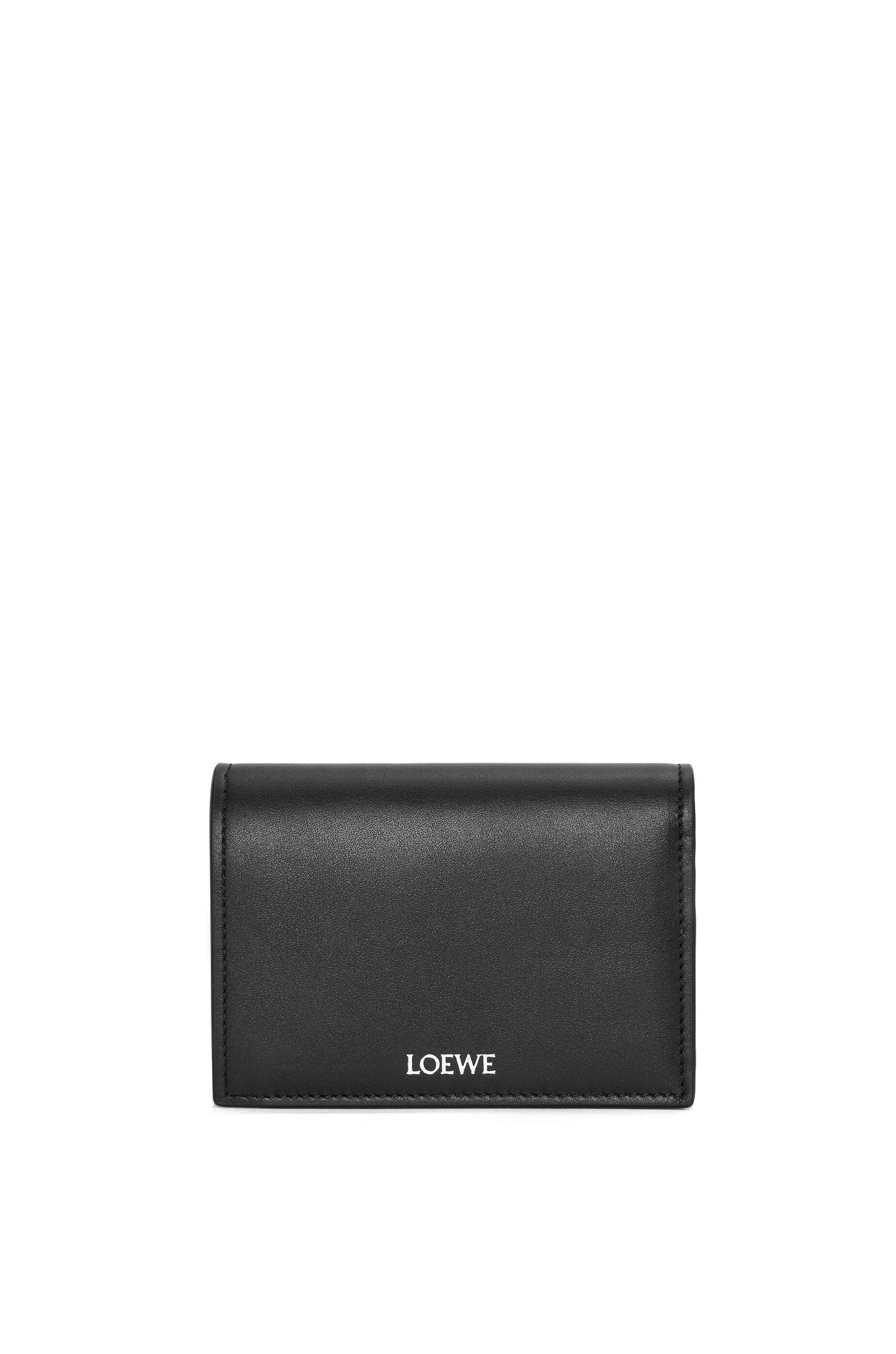 Cartera plegada en piel napa de ternera Negro Caqui Oscuro LOEWE