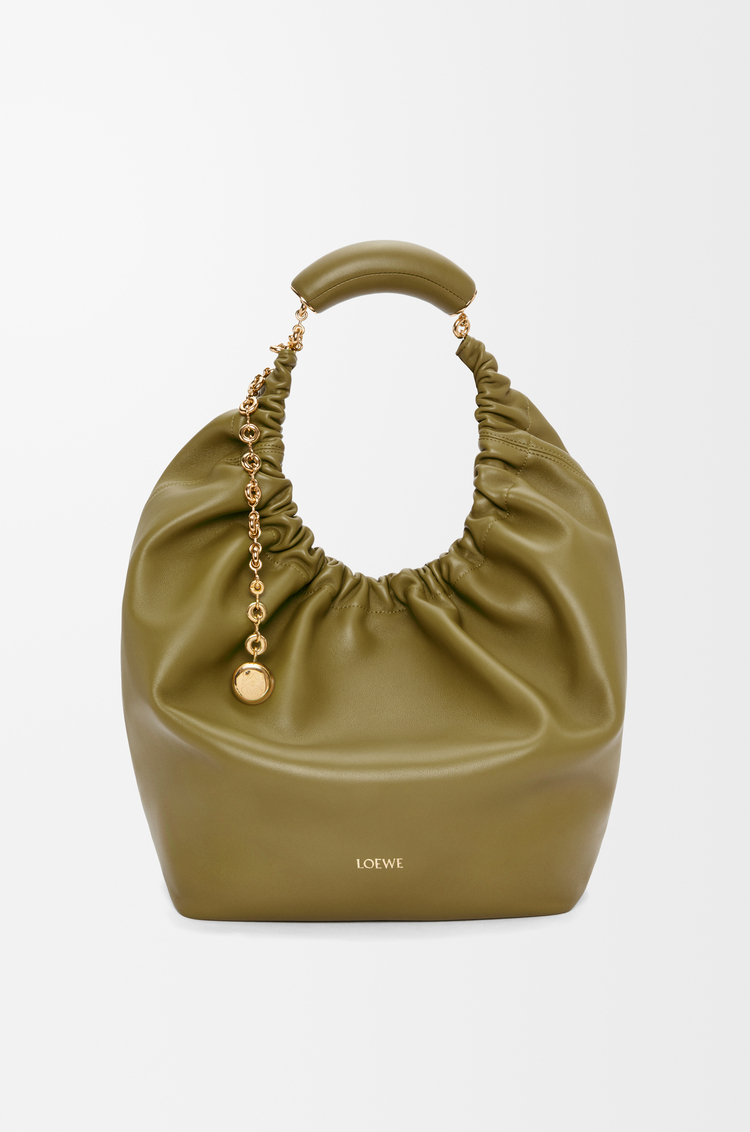 Medium Squeeze bag in mellow nappa lambskin Olive - LOEWE