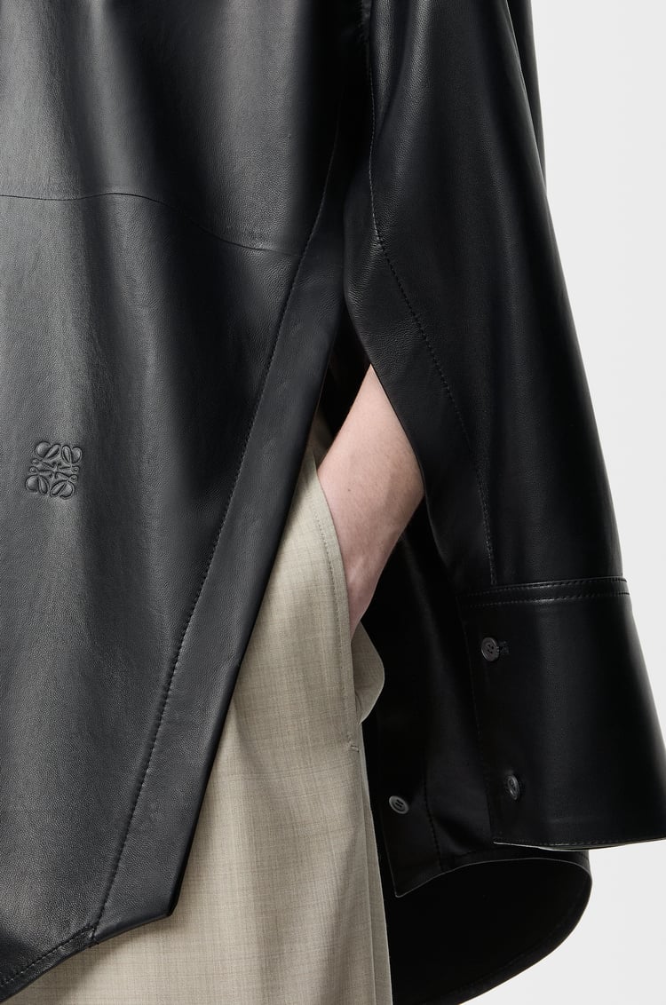 LOEWE 纳帕羊皮革衬衫 黑色