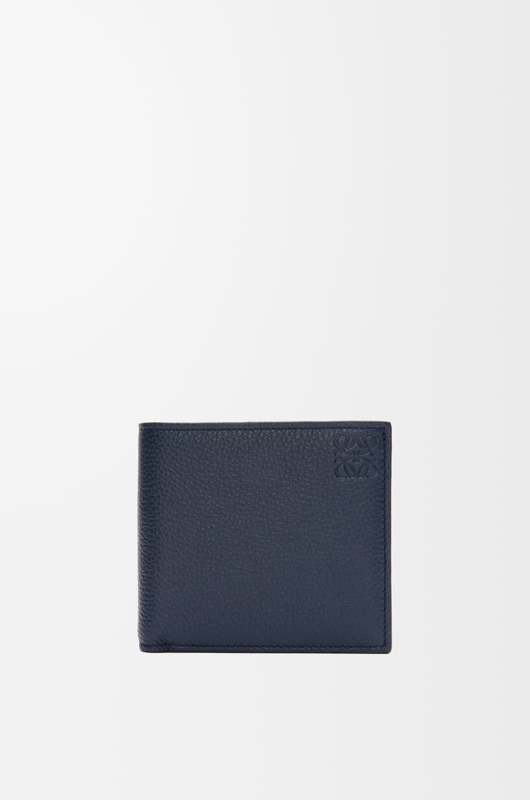LOEWE Bifold coin wallet in soft grained calfskin Deep Navy