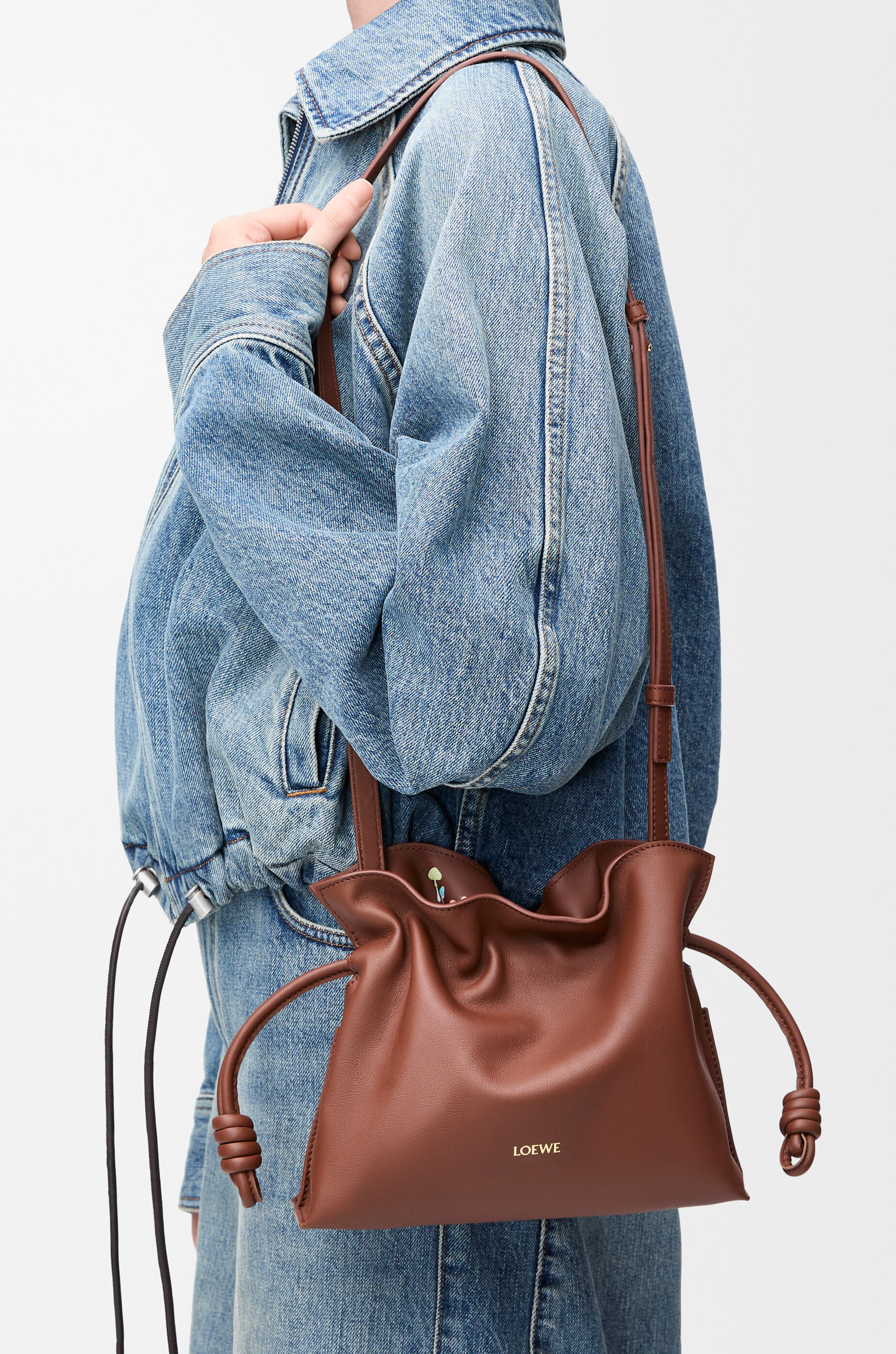 【LOEWE】FLAMENCO CLUTCH MINI HAMSTER◆A411FC2X96 Hamster mini Flamenco clutch in nappa calfskin Brown - LOEWE