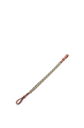 LOEWE Woven short strap in classic calfskin Tan/Multicolor plp_rd