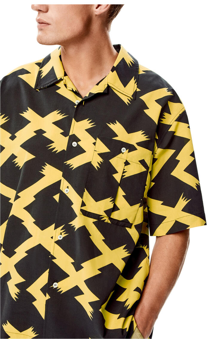 LOEWE Allover print shirt in cotton Black/Yellow pdp_rd