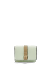 LOEWE Trifold wallet in soft grained calfskin Spring Jade/Clay Green
