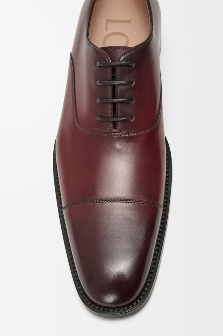 LOEWE LOEWE Crown Oxford in brushed calfskin Burgundy