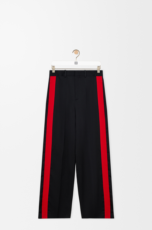 LOEWE Pantalon en laine mélangée Noir/Rouge