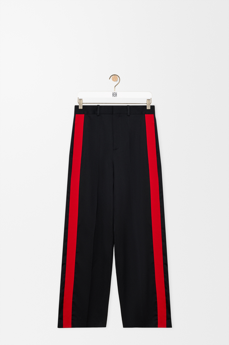 LOEWE Pantalon en laine mélangée Noir/Rouge