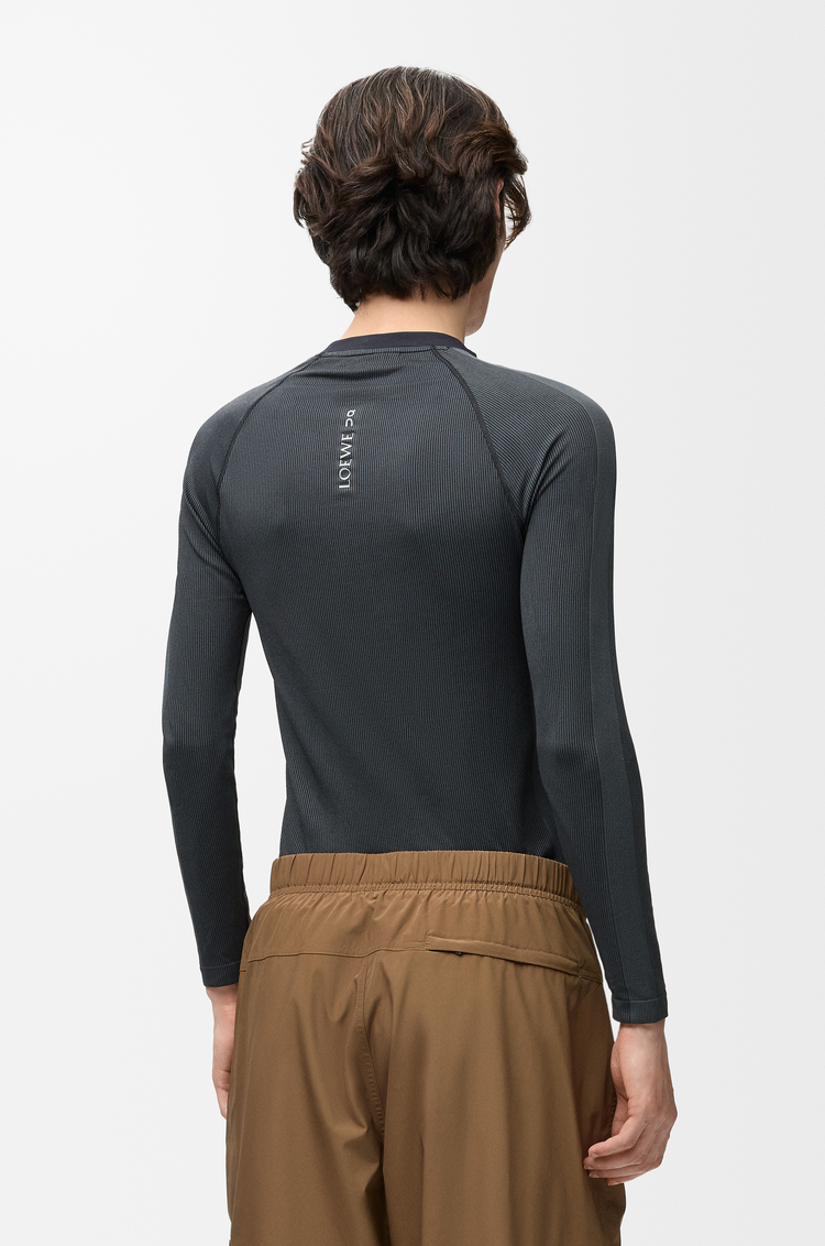LOEWE Long sleeve top in technical jersey Black