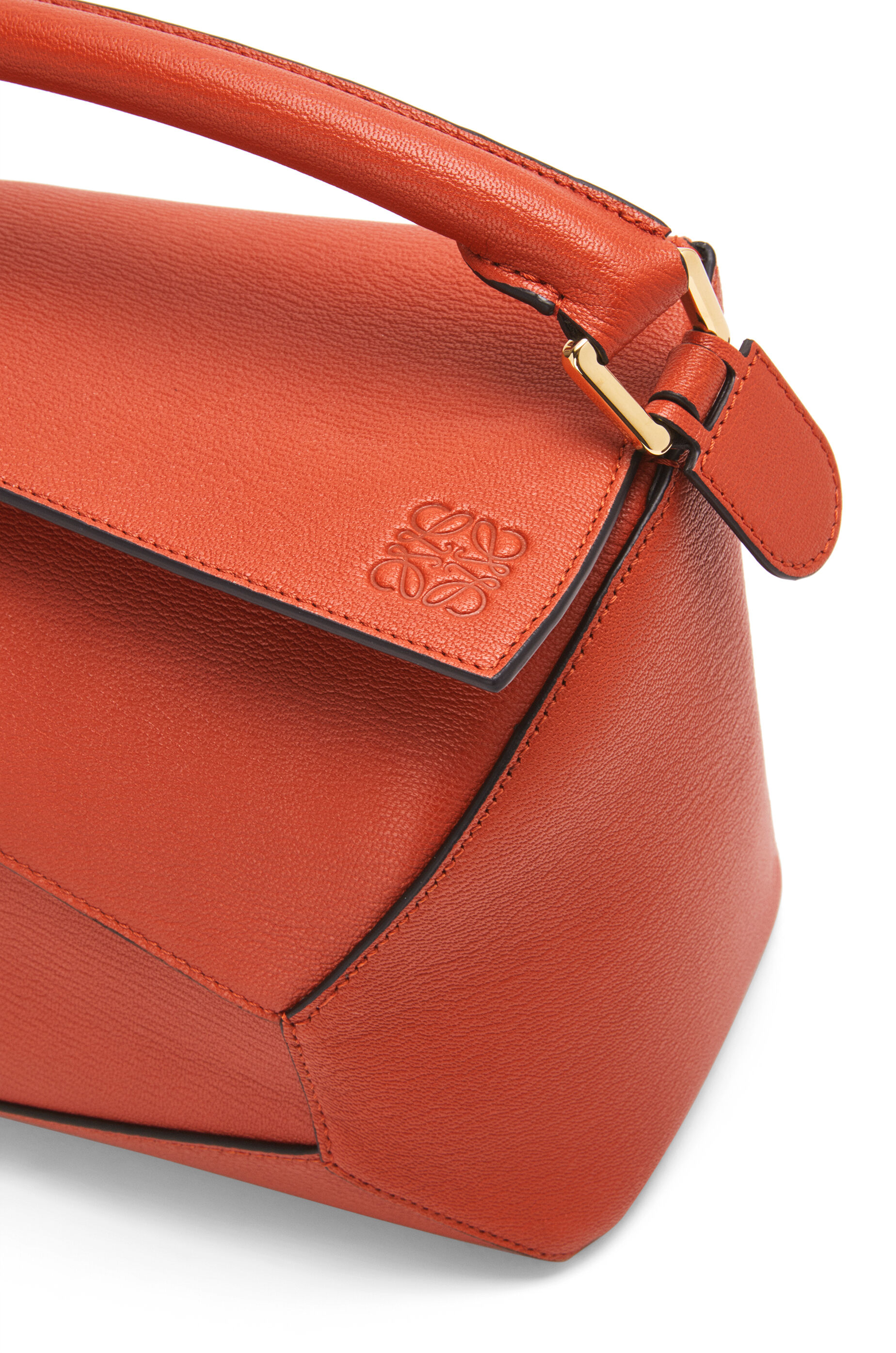 Puzzle Edge bag in goatskin Red Orange LOEWE