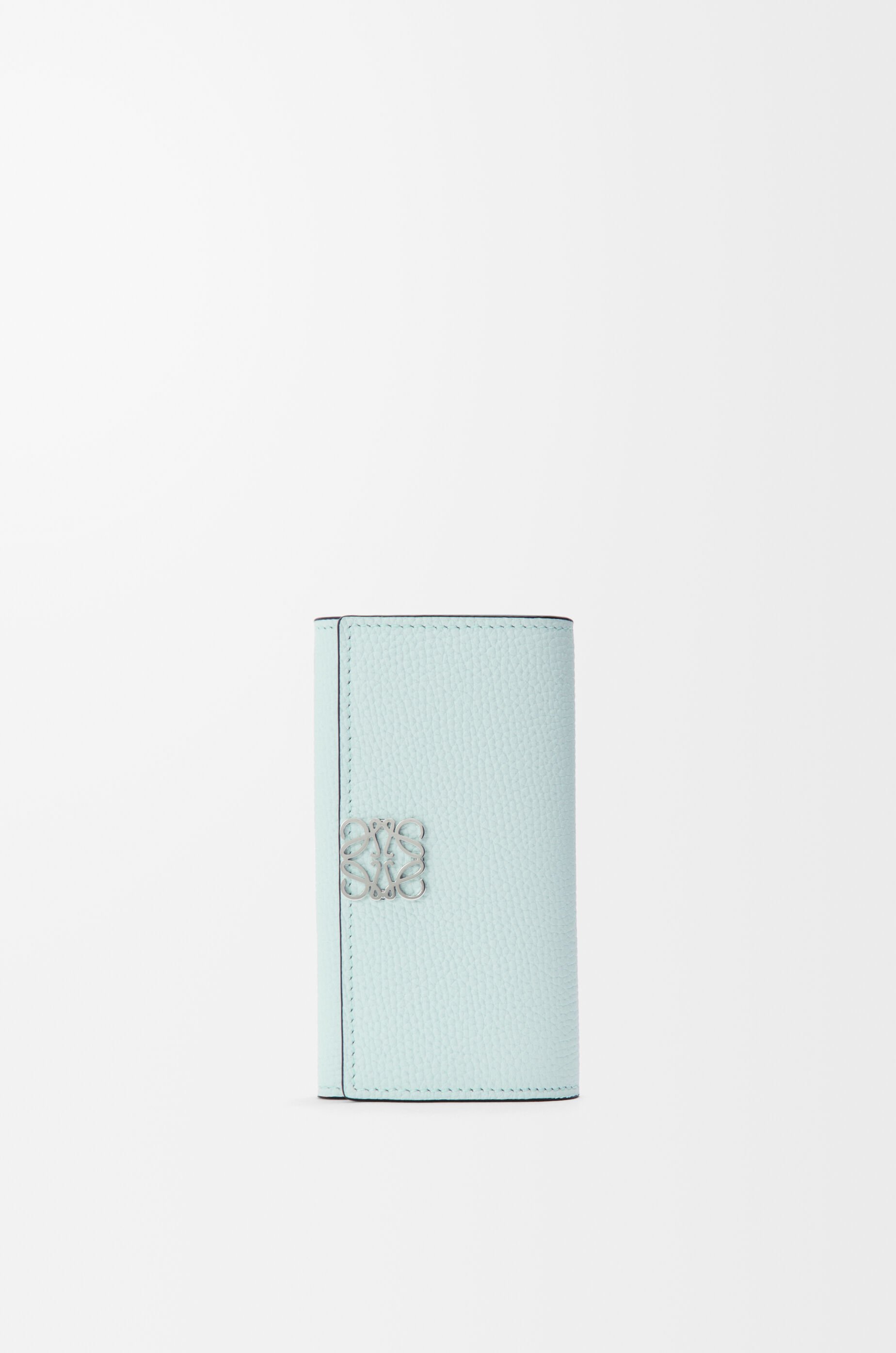 Anagram key case in pebble grained calfskin Beige - LOEWE