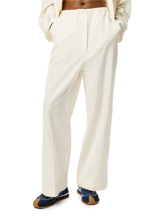 LOEWE Anagram pyjama trousers in silk and cotton Ivory plp_rd