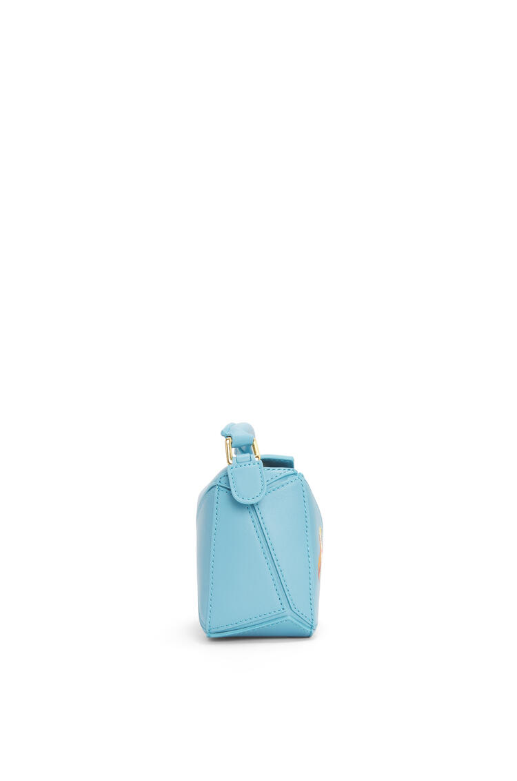 LOEWE Heen mini Puzzle bag in satin calfskin Light Blue