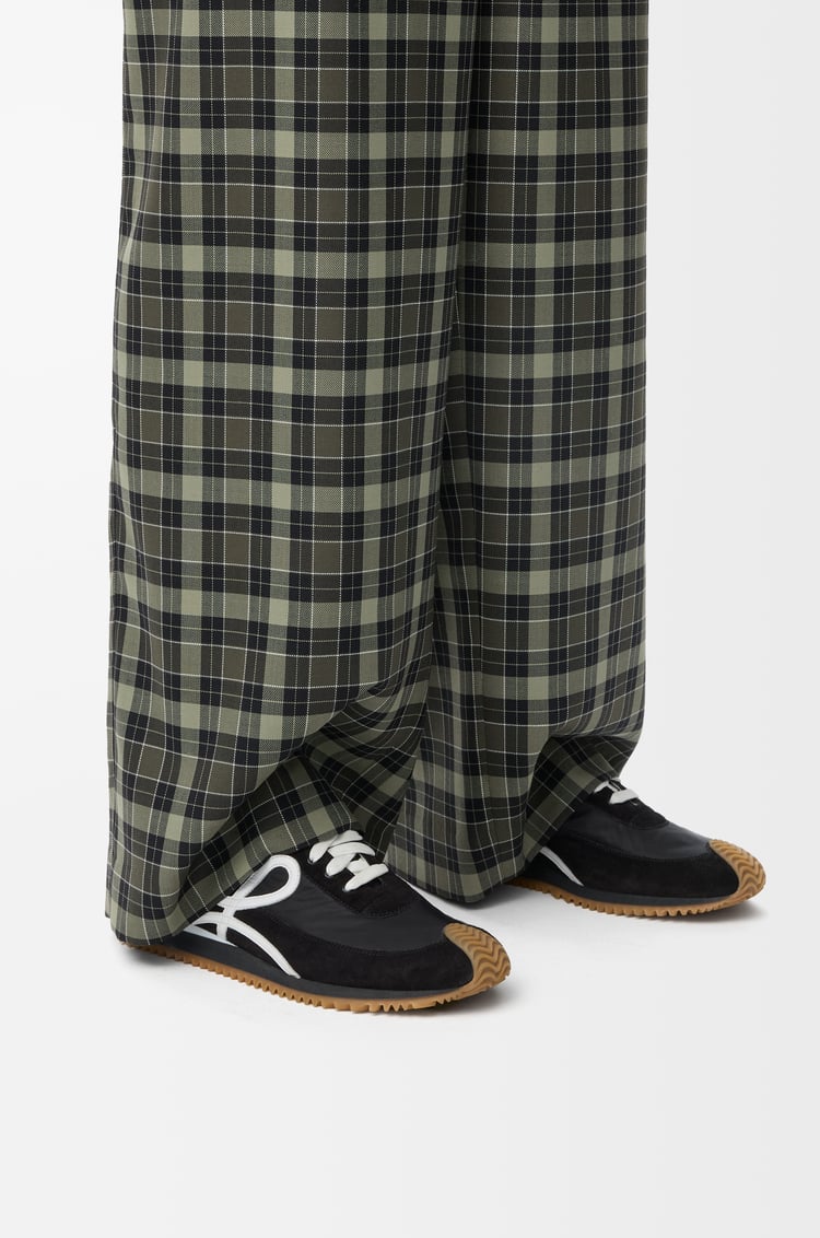LOEWE Flow Runner in nylon and suede Dark Navy