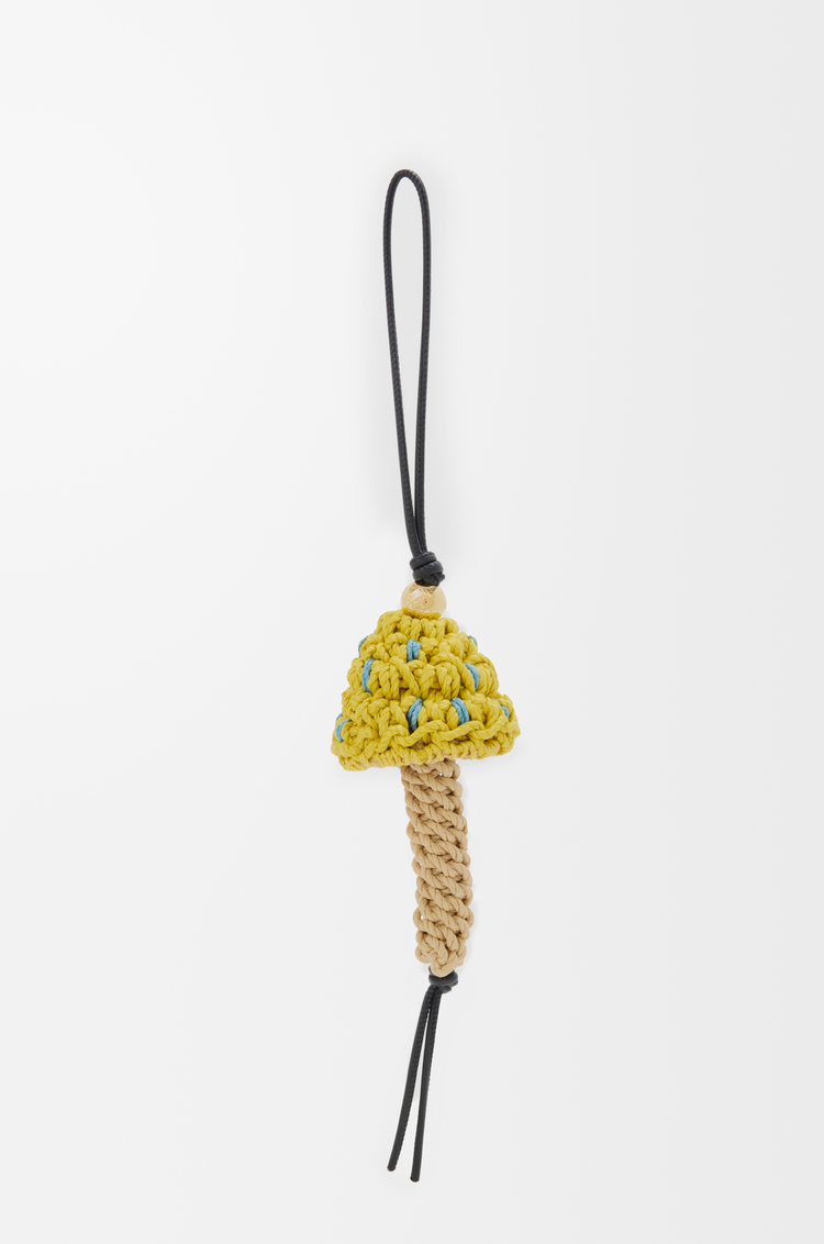 LOEWE Charm Mushroom en cuerda Amarillo/Natural