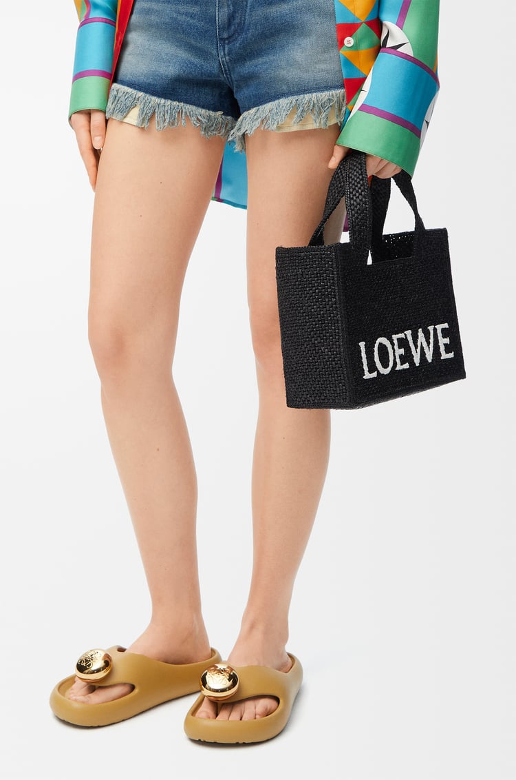 LOEWE ロエベフォント トート スモール（ラフィア） ブラック
