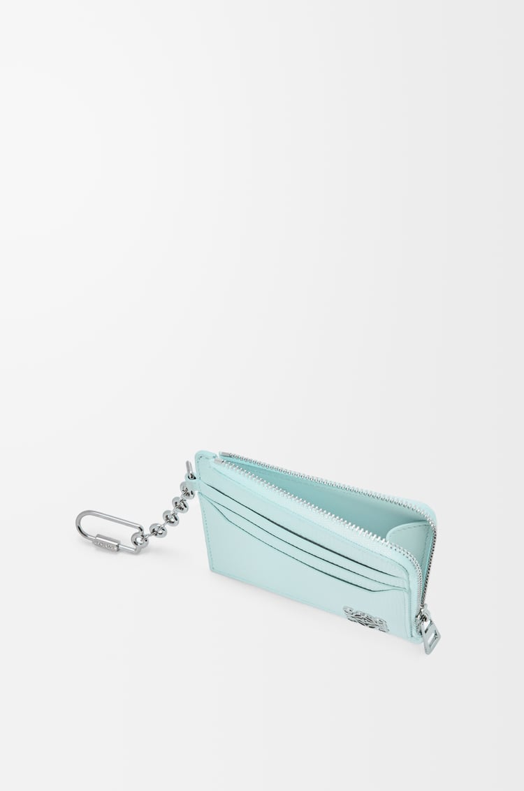 LOEWE 애너그램 스퀘어 코인 카드홀더 - 페블 그레인 카프스킨 프로즌