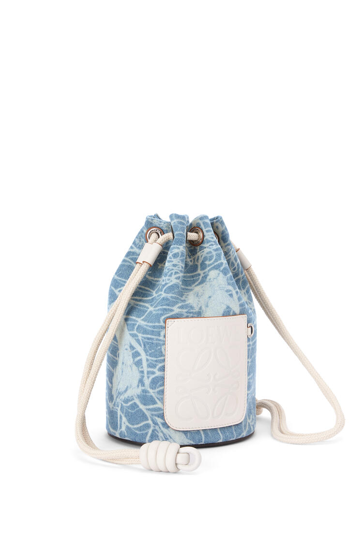 LOEWE Small Sailor bag in denim and calfskin Washed Indigo/Soft White pdp_rd
