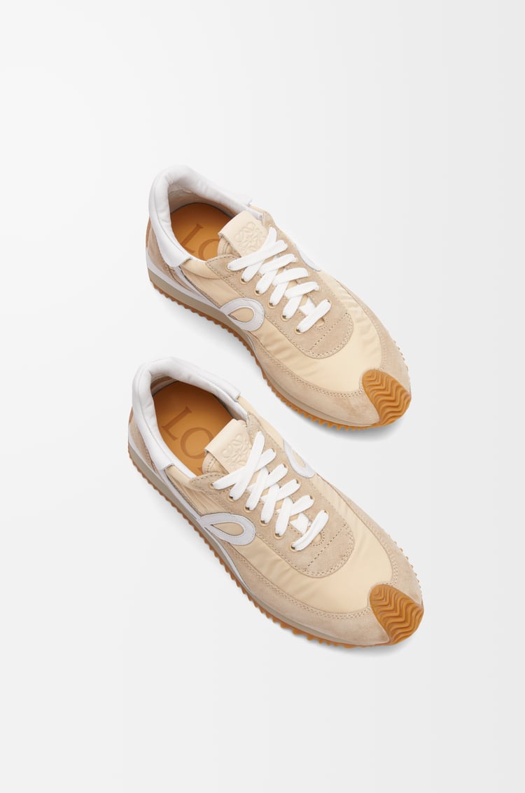 LOEWE Flow Runner in nylon and suede Light Powder