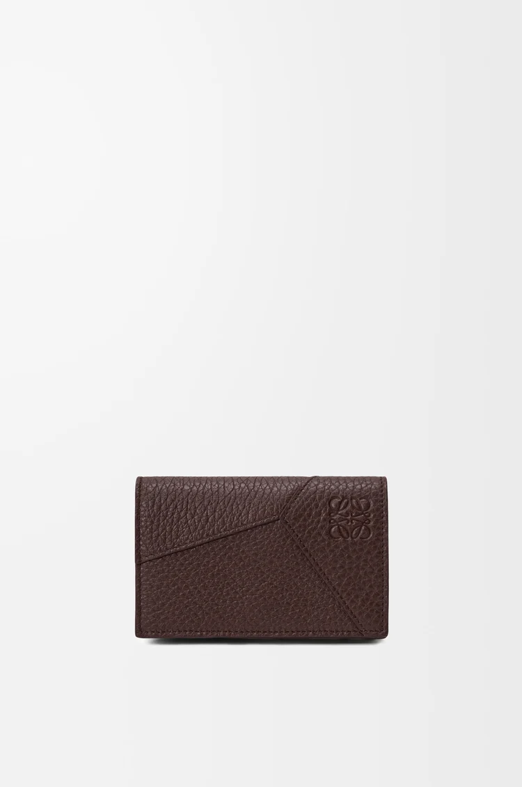 LOEWE パズル ビジネス カードホルダー（サプルグレインカーフ） チョコレート