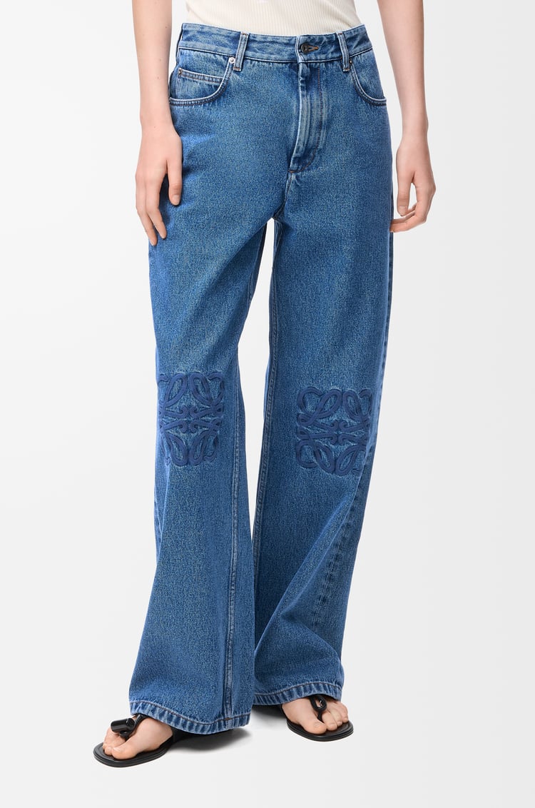 LOEWE Jean baggy Anagram en coton Bleu Jean