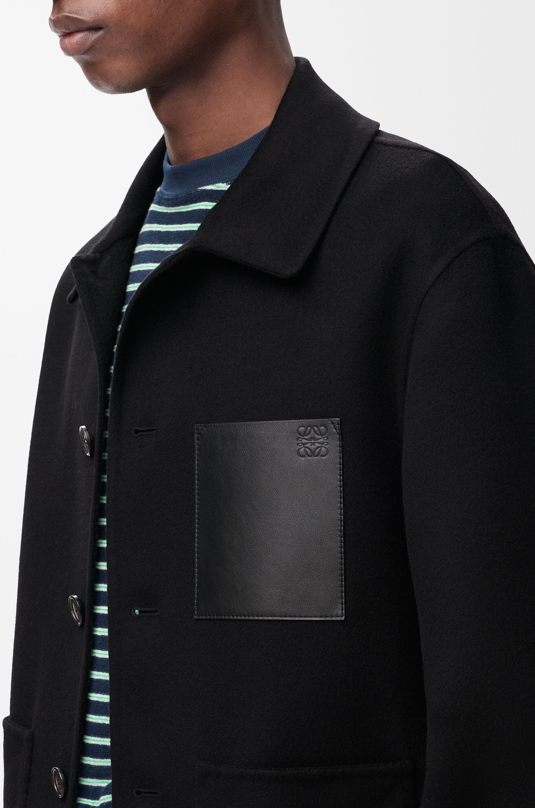 Workwear jacket in wool and cashmere Black - LOEWE International