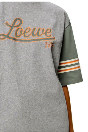 LOEWE LOEWE T-shirt in cotton Grey Melange/Old Military Gree
