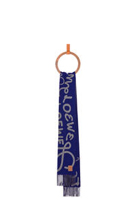 LOEWE LOEWE scarf in wool and cashmere Navy/Grey