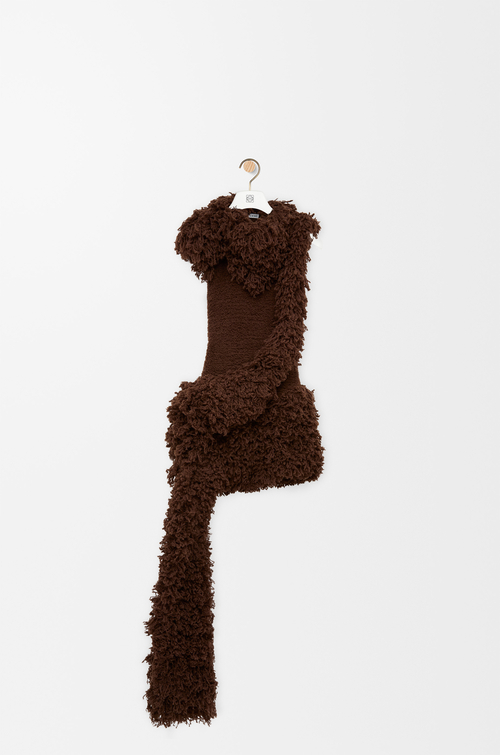 LOEWE Vestido en mezcla de lana Marrón