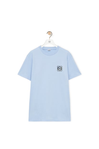 LOEWE Regular fit T-shirt in cotton 柔藍色 plp_rd