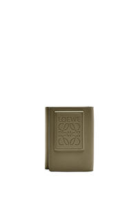LOEWE Trifold wallet in satin calfskin Khaki Green