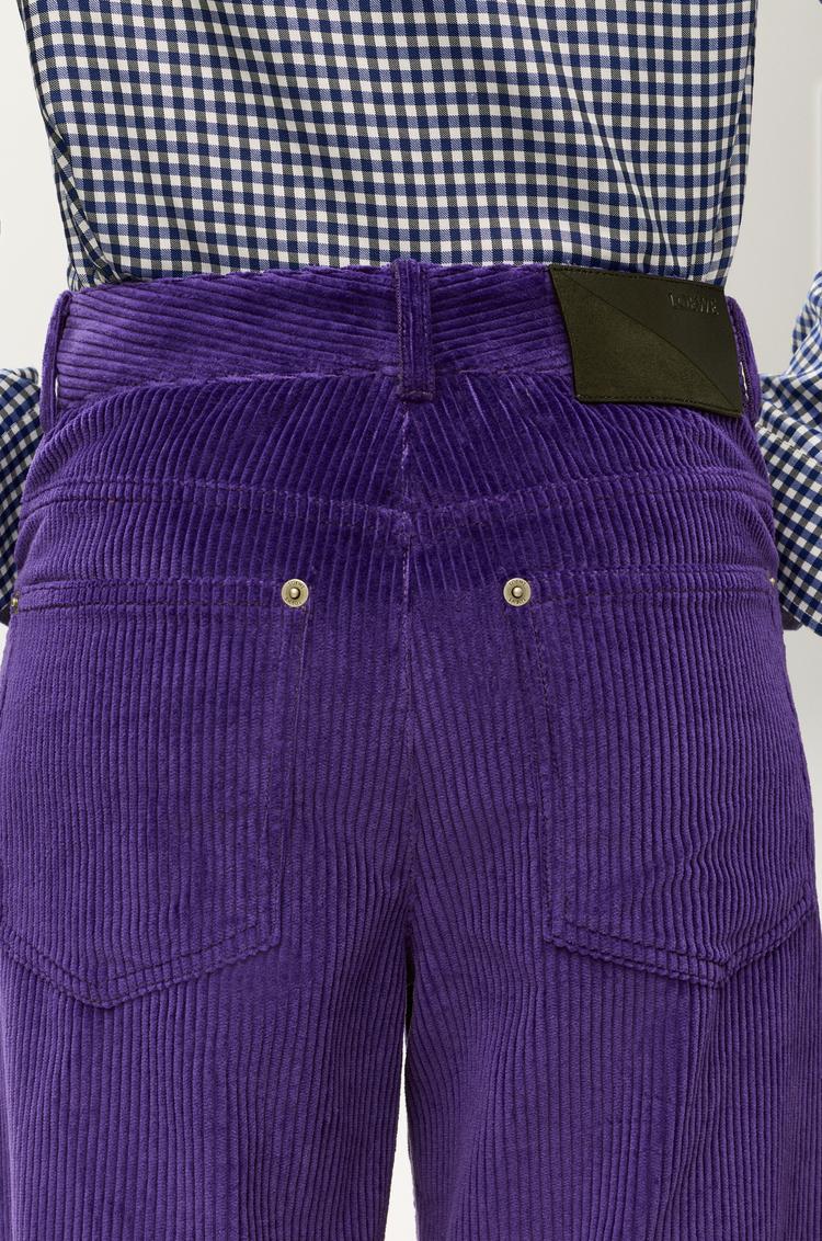 LOEWE Pantalón en pana de algodón Morado