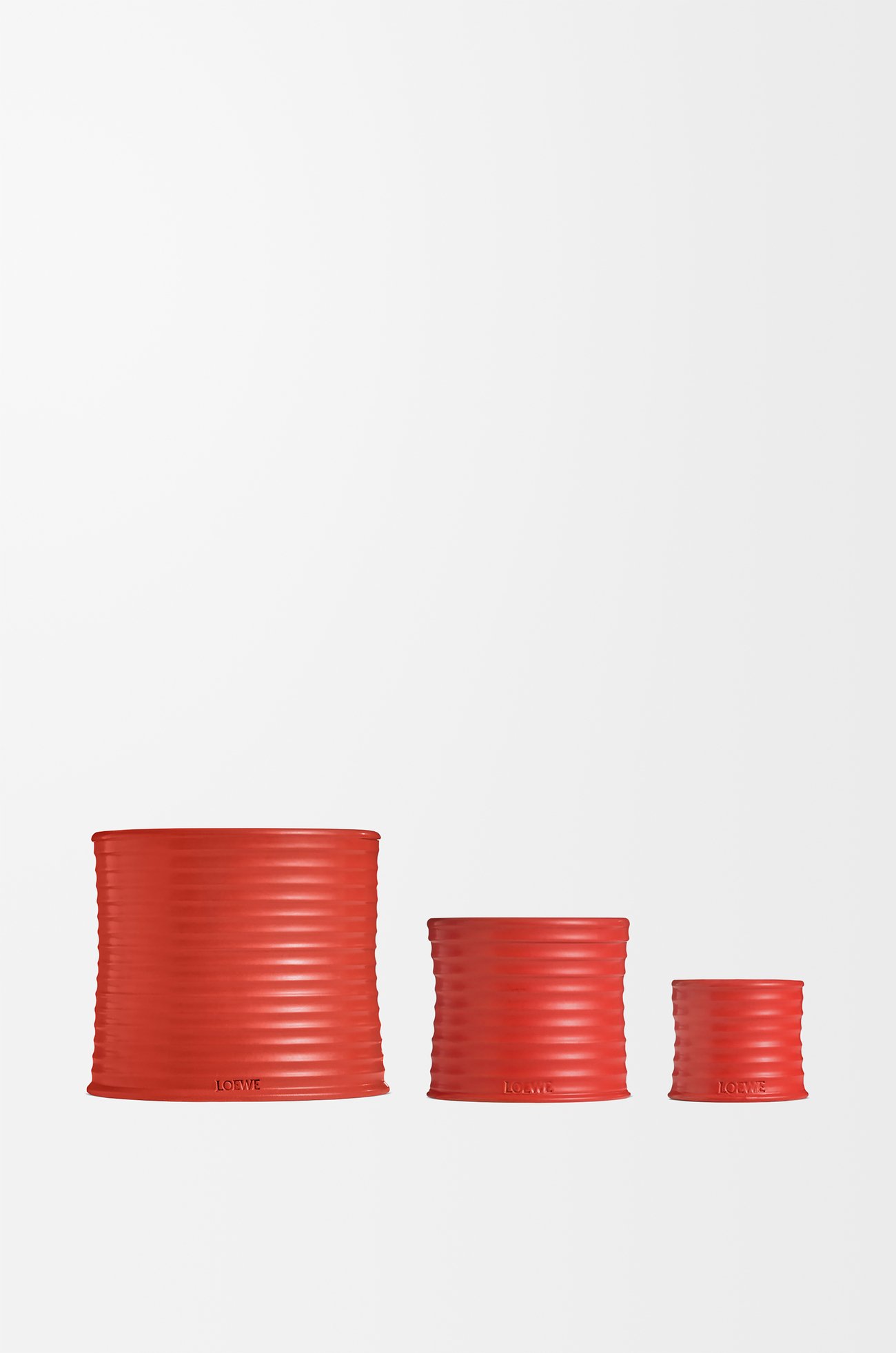 LOEWE Small Tomato Leaves candle Red