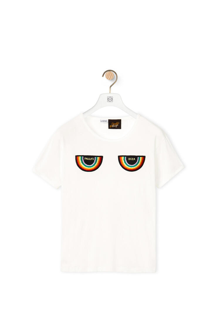 LOEWE Camiseta en algodón con parche de arcoíris Ecru pdp_rd