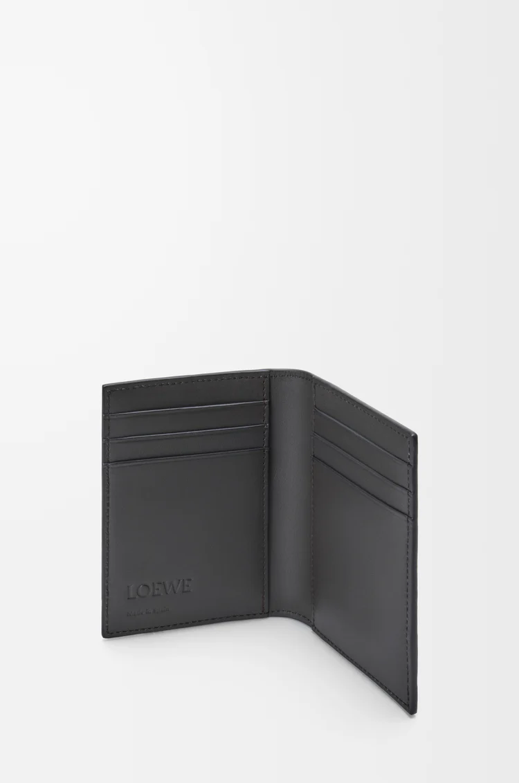 LOEWE 퍼즐 바이폴드 카드홀더 - 클래식 카프스킨 Asphalt Grey/Storm Blue