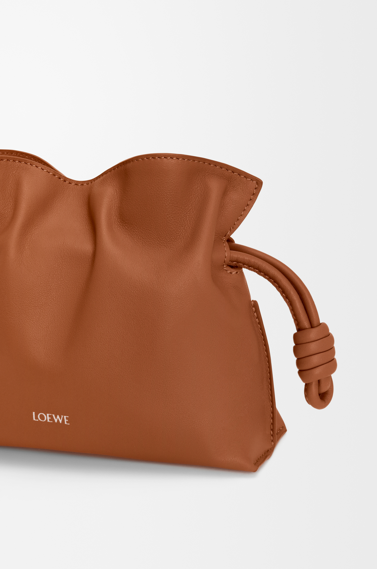 LOEWE 미니 플라멩코 클러치 - 나파 카프스킨 스쿼럴 브라운