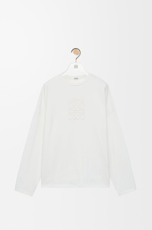 ルーズフィット ロングスリーブ Tシャツ（コットン） ホワイト - LOEWE