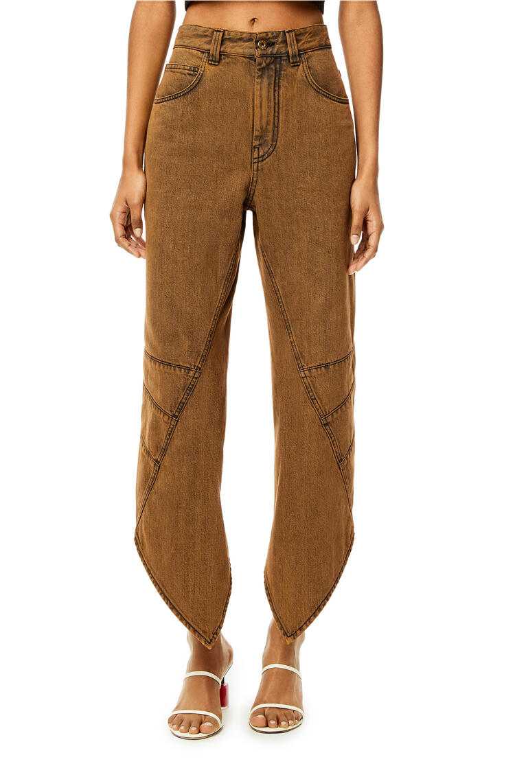 LOEWE Curved jeans in denim Brown