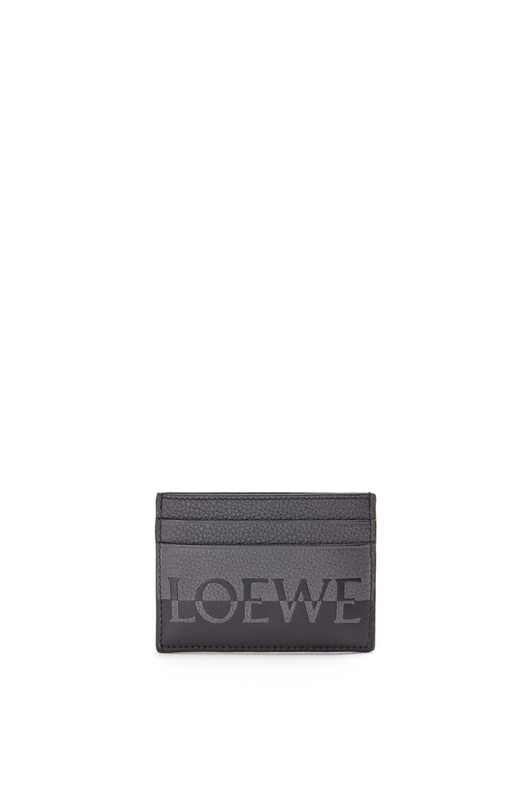 LOEWE Signature plain cardholder in calfskin Anthracite/Black