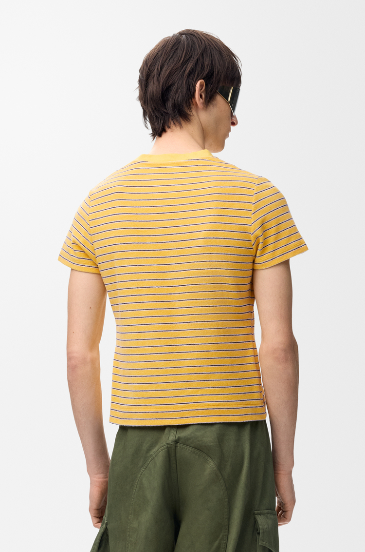 LOEWE T-shirt in cotton blend terry Yellow/Navy