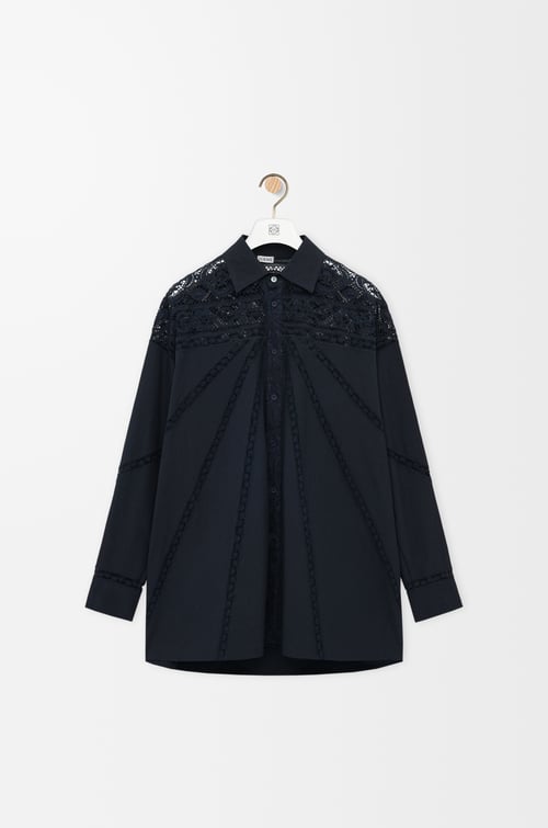 LOEWE 棉质衬衫 海军蓝