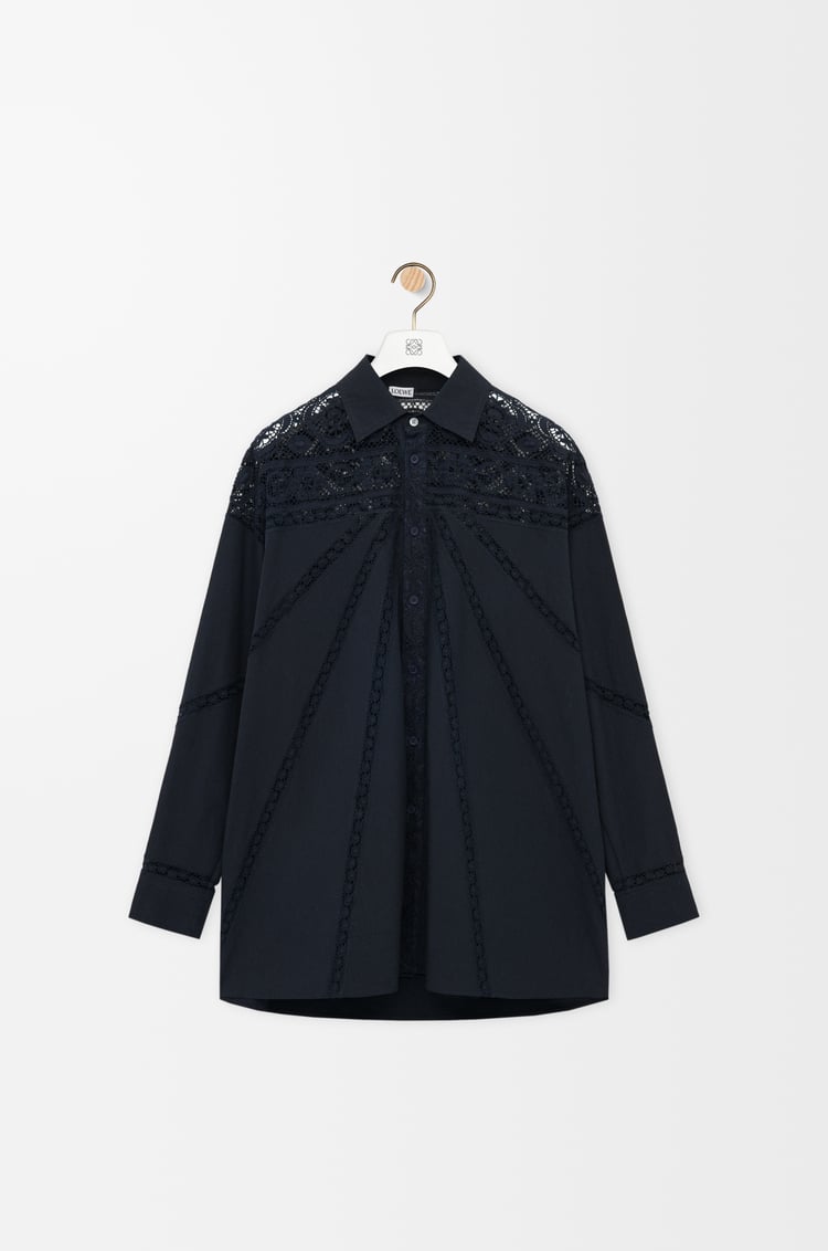 LOEWE Shirt in cotton Navy Blue