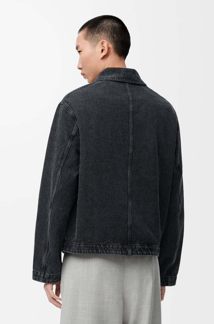 LOEWE Veste utilitaire en denim Noir