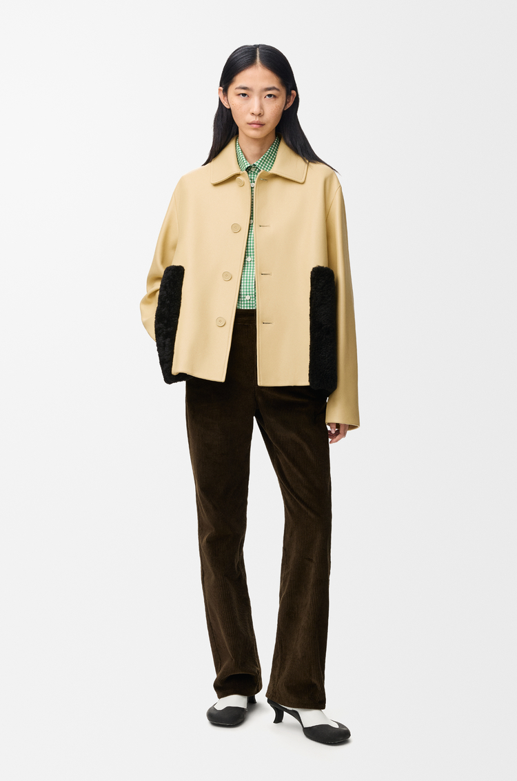 LOEWE Chaqueta en piel napa de cordero Amarillo Claro