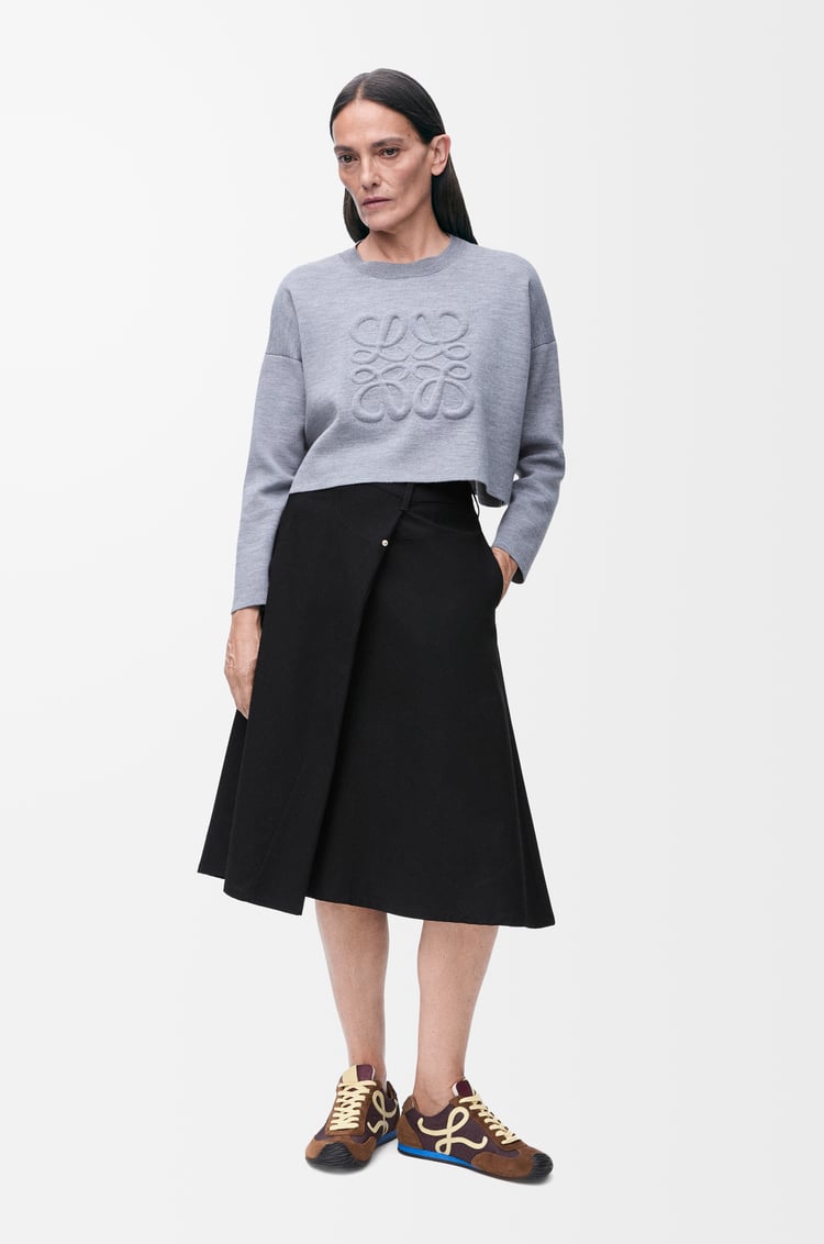 LOEWE Deconstructed skirt in cotton Black