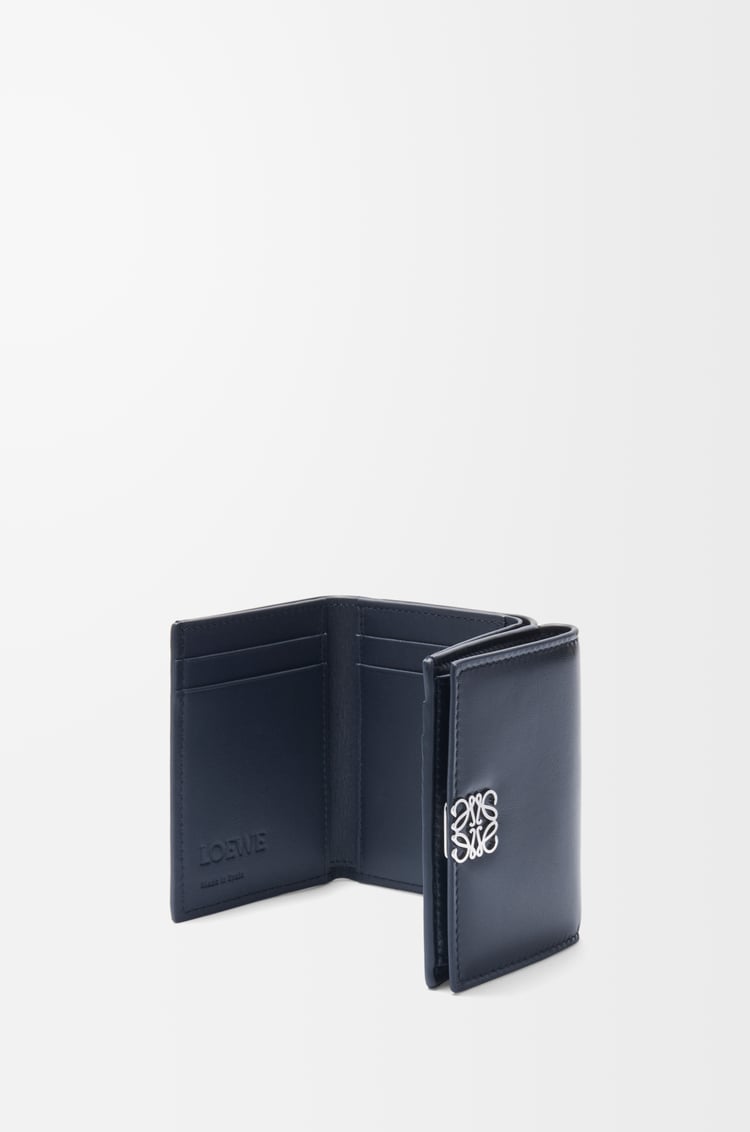 LOEWE 亮面纳帕牛皮革 Puffer Anagram 三折钱包 深海军蓝