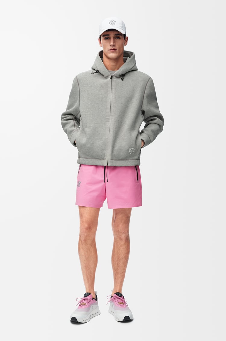 LOEWE Sudadera con capucha en tejido técnico Gris Jaspeado