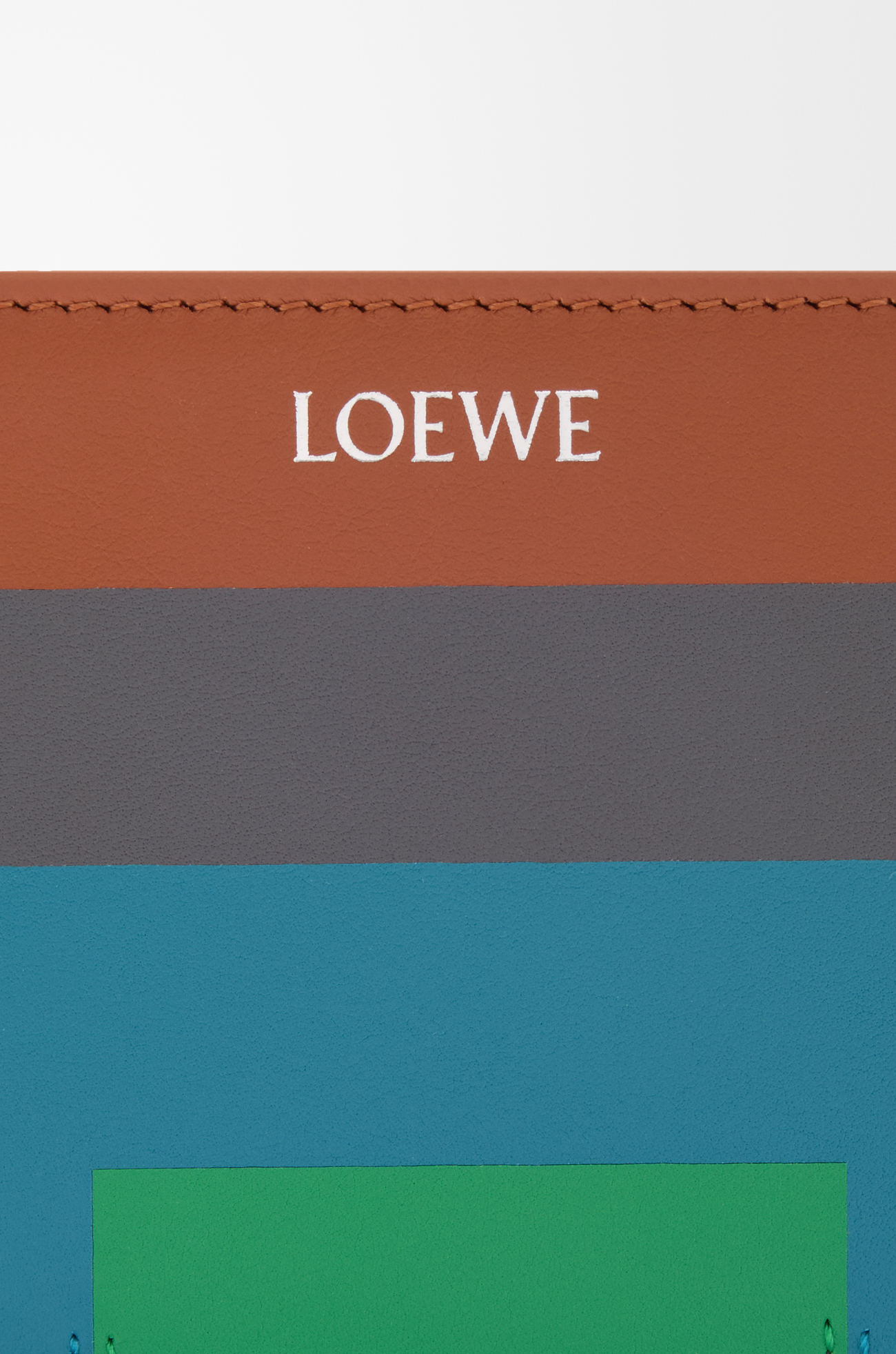 LOEWE Compact wallet in nappa calfskin Caramel/Bright Green