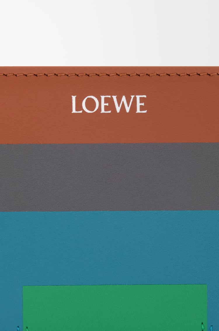 LOEWE 컴팩트 지갑 - 나파 카프스킨 캐러멜/브라이트 그린