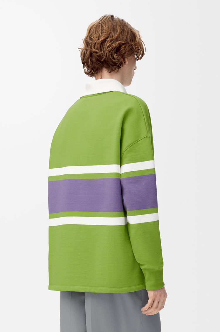 LOEWE ロングスリーブ ポロシャツ（コットン） Green/Purple