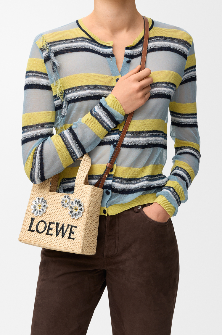 LOEWE Bolso LOEWE Font tote mini en rafia Natural